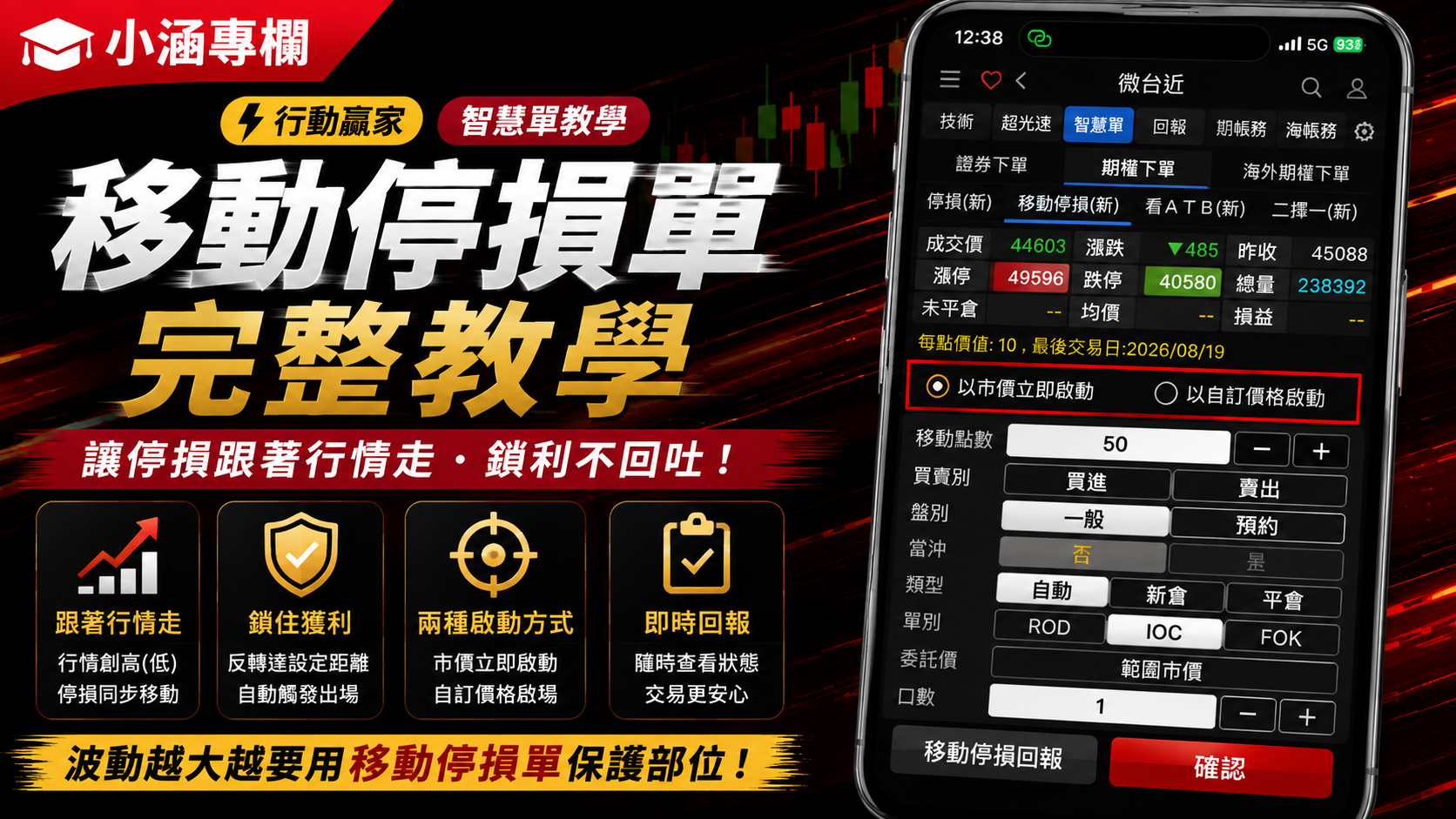 移動停損單怎麼用？群益行動贏家智慧單完整教學