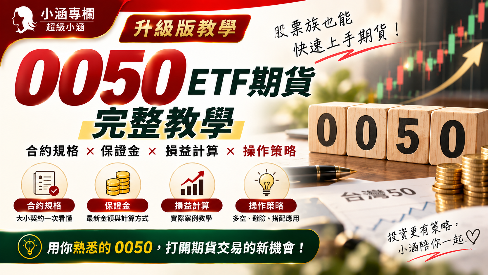 0050 ETF期貨完整教學｜保證金、合約規格、小型0050期貨與股票族操作一次看懂